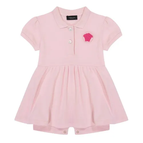 VERSACE Baby Girls Medusa Pique Dress - Pink