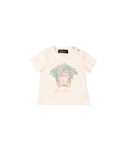 Versace Baby Girls Sparkly T-shirt White