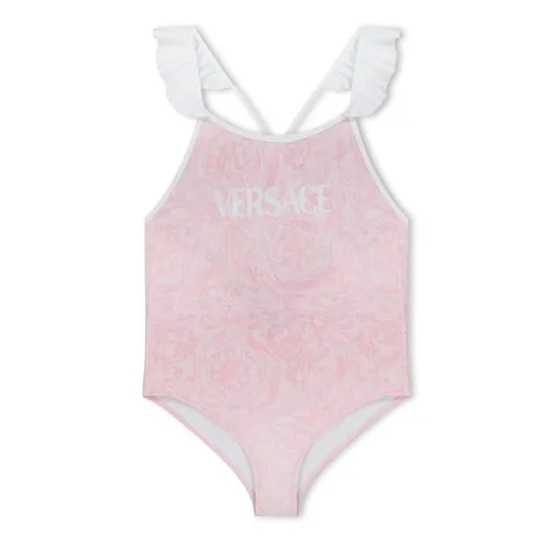 VERSACE Barocco Logo Swimsuit Infant Girls - Pink