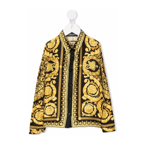 Versace , Barocco Print Silk Shirt ,Multicolor female, Sizes: