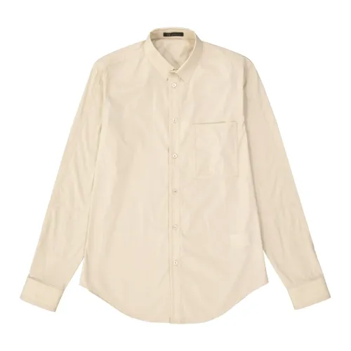 Versace , Beige Cotton Blend Shirt for Men ,Beige male, Sizes: