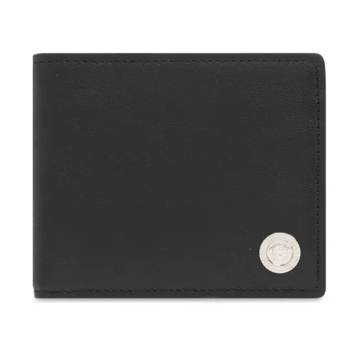 Versace , Bifold wallet with logo ,Black male, Sizes: ONE SIZE