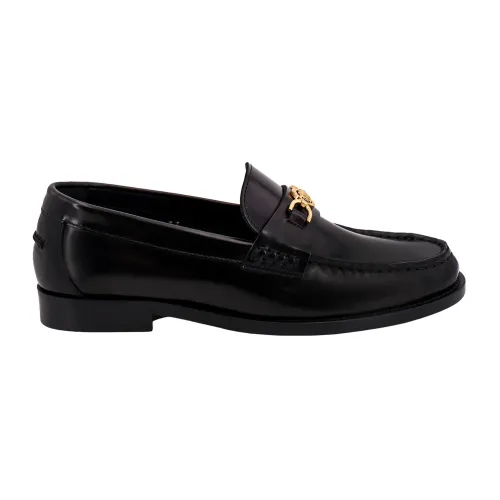 Versace , Black Loafer Shoes with Iconic Medusa ,Black female, Sizes: