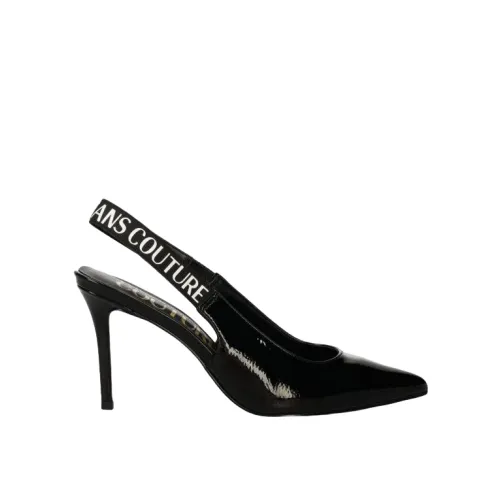 Versace , Black Paint Effect High Heel Pumps ,Black female, Sizes: