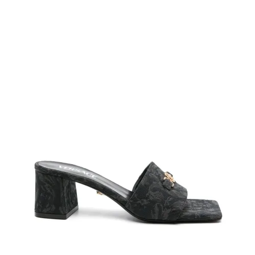 Versace , Black Sandals for Women ,Black female, Sizes: