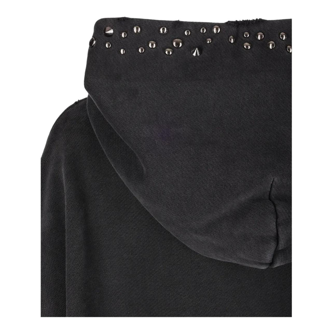 Versace , Black Studded Hooded Sweatshirt ,Black female, Sizes: