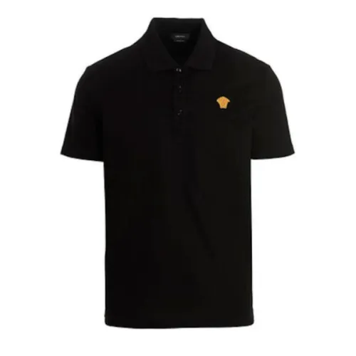 Versace , Black T-shirts and Polo Shirt ,Black male, Sizes: