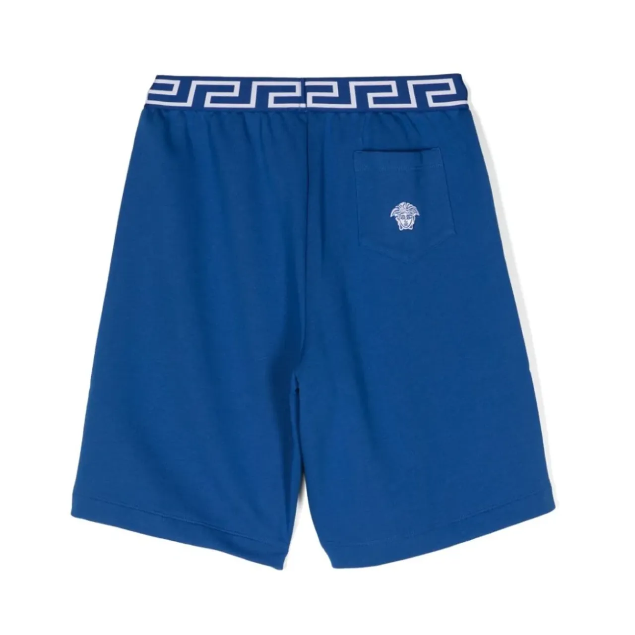 Versace , Blue Kids Shorts with Medusa Embroidery ,Blue male, Sizes: