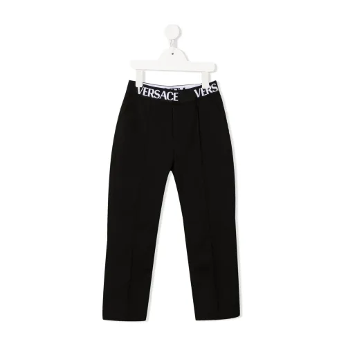 Versace , Boy's Clothing Trousers Black Aw21 ,Black male, Sizes: