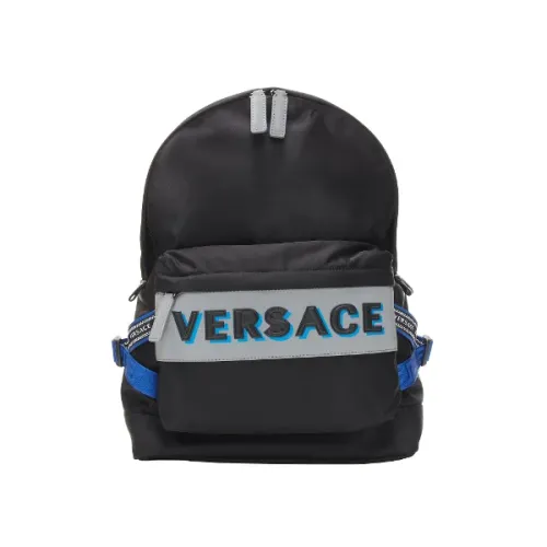 Versace , Canvas travel-bags ,Black male, Sizes: ONE SIZE