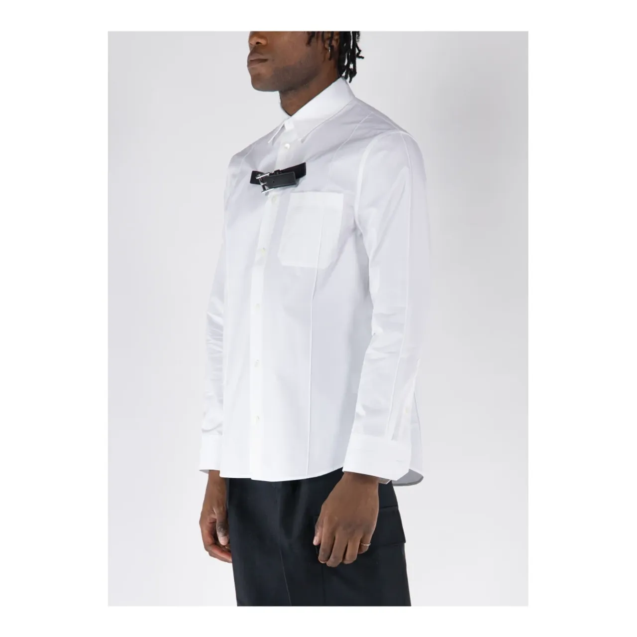 Versace , Casual Heavy Poplin Shirt ,White male, Sizes: