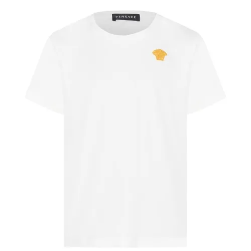VERSACE Children'S Small Logo T Shirt - White
