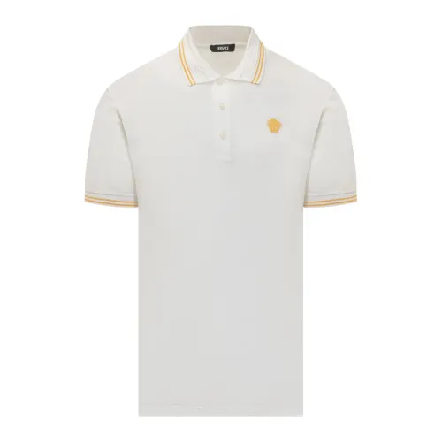 Versace , Classic Polo Shirt ,White male, Sizes: