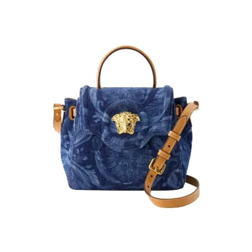 Versace , Cotton handbags ,Blue female, Sizes: ONE SIZE