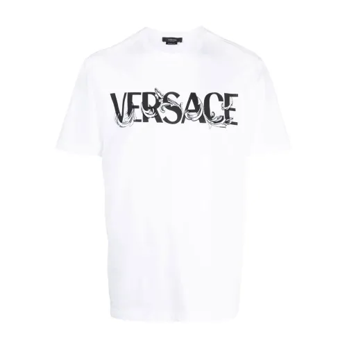 Versace , Cotton T-shirts and Polos ,White male, Sizes: