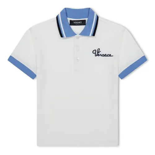 VERSACE Embroidered Logo Polo Shirt Junior - Multi