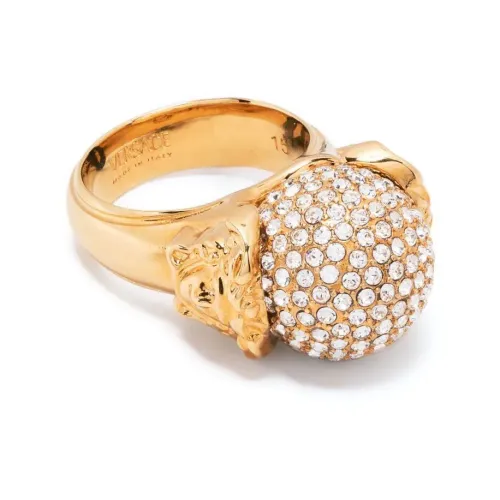 Versace , Fashion Metal Ring With Strass ,Yellow female, Sizes: 54 MM, 56 MM