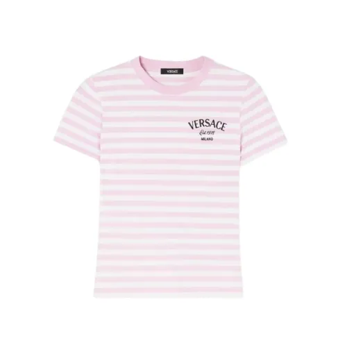 Versace , Fashionable Tops for Men ,Pink female, Sizes: