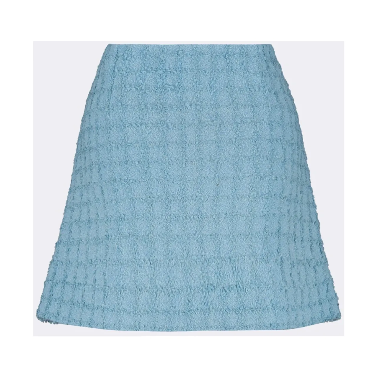 Versace , Flared Tweed Mini Skirt ,Blue female, Sizes: