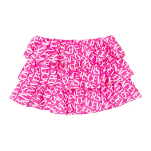 Versace , Fuchsia Layered Ruffle Skirt ,Pink female, Sizes:
