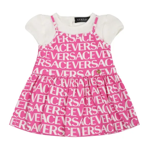 Versace , Girls Dresses Collection ,Pink female, Sizes: