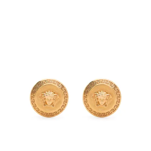Versace , Gold Metal Earrings ,Yellow female, Sizes: ONE SIZE