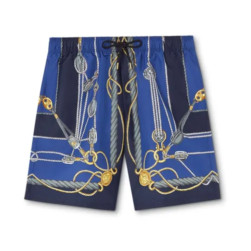 Versace , Graphic Print Swim Shorts ,Blue male, Sizes: