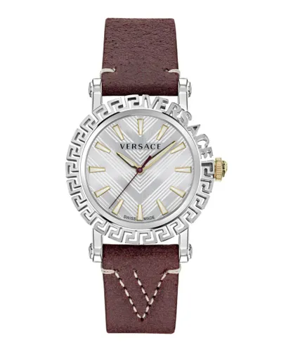 Versace Greca Glam WoMens Brown Watch VE6D00123 Leather (archived) - One Size