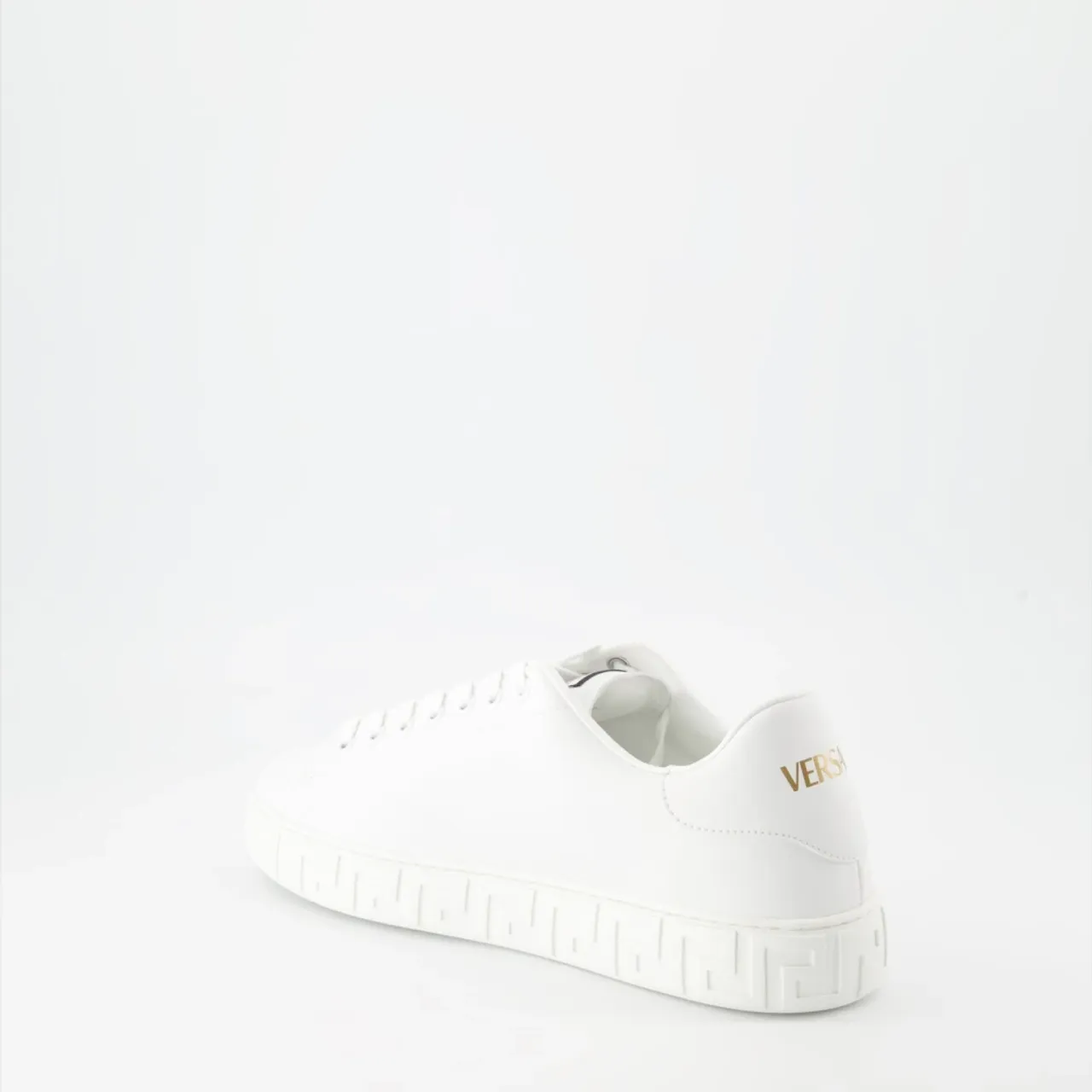 Versace , Greca Lace-up Sneakers ,White male, Sizes: