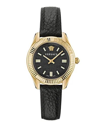 Versace Greca Time WoMens Black Watch VE6C00223 Leather (archived) - One Size