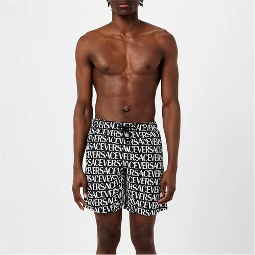 Versace Icon Logo Swim Shorts - Black