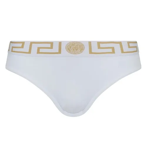Versace Icon Logo Tape Pants - White