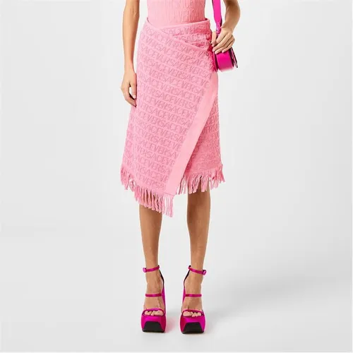 VERSACE ICON Sponge Towel Wrap Skirt - Pink