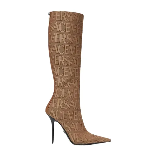 Versace , Jacquard Boots ,Brown female, Sizes: