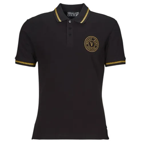 Versace Jeans Couture  76GAGT02  men's Polo shirt in Black