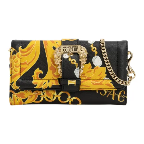 Versace Jeans Couture , Abstract Multicolour Chain Wallet ,Black female, Sizes: ONE SIZE