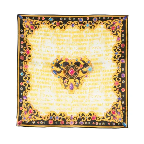 Versace Jeans Couture , Barocco Print Silk Scarf ,Multicolor female, Sizes: ONE