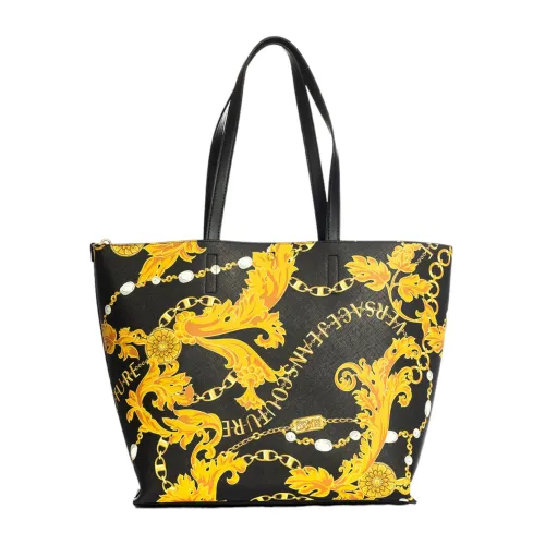 Versace Jeans Couture , Baroque Print Double Face Shopping Bag ,Multicolor female, Sizes: ONE SIZE