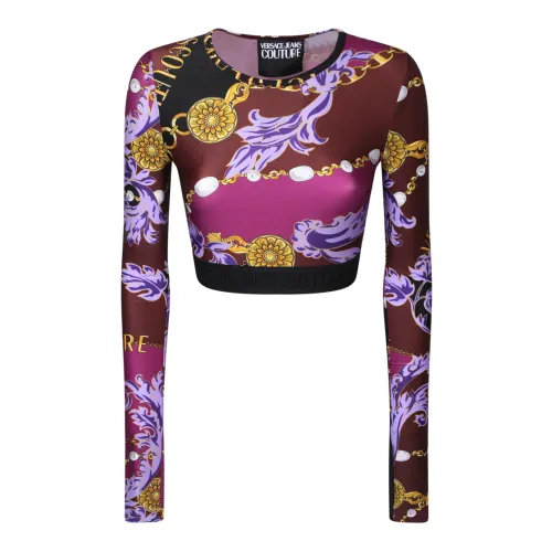 Versace Jeans Couture , Baroque Print Multi Top for Women ,Multicolor female, Sizes:
