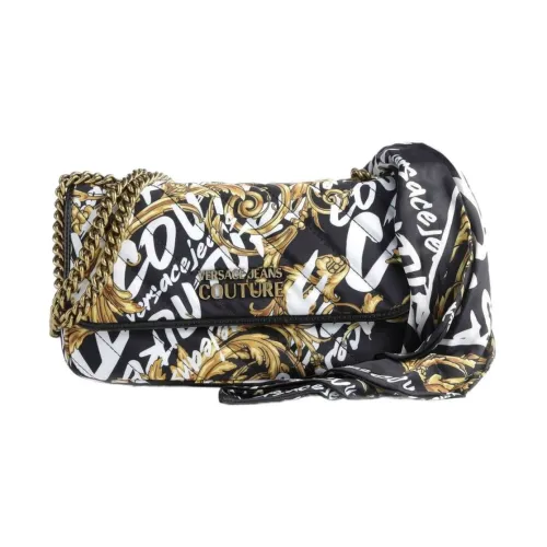 Versace Jeans Couture , Baroque Print Shoulder Bag with Chain Strap ,Multicolor female, Sizes: ONE SIZE