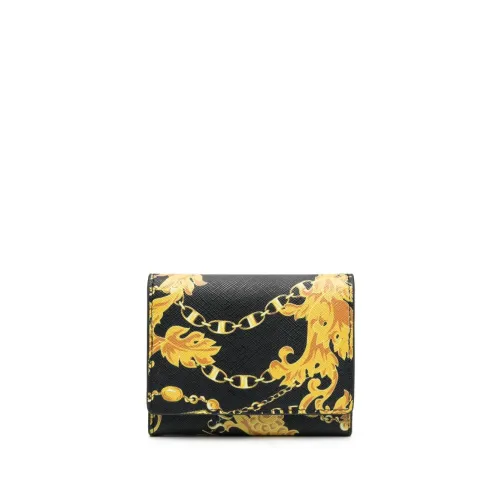 Versace Jeans Couture , Black Mens Wallets - Aw23 ,Black male, Sizes: ONE SIZE