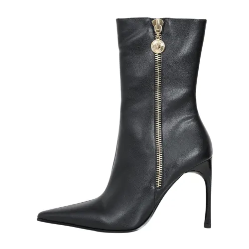 Versace Jeans Couture , Black Pointed Toe Boots for Women ,Black female, Sizes: