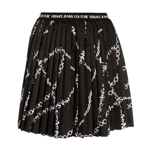 Versace Jeans Couture , Black Skirts for Women Aw23 ,Black female, Sizes:
