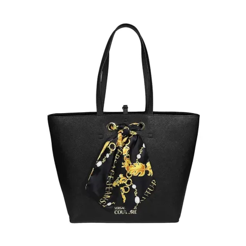 Versace Jeans Couture , Classic Black Tote Bag ,Black female, Sizes: ONE SIZE