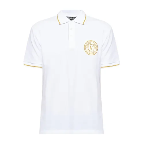 Versace Jeans Couture , Cotton polo shirt ,White male, Sizes: