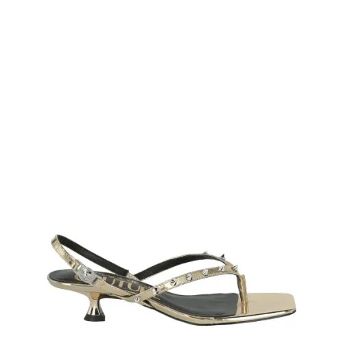 Versace Jeans Couture , Fabric sandals ,Black female, Sizes: