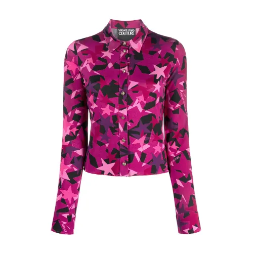 Versace Jeans Couture , Fuchsia Patterned Shirt for Women ,Pink female, Sizes:
