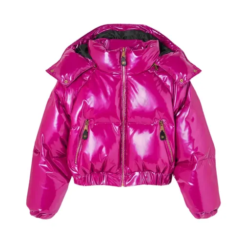 Versace Jeans Couture , Fuchsia Vinyl Puffer Jacket ,Purple female, Sizes: