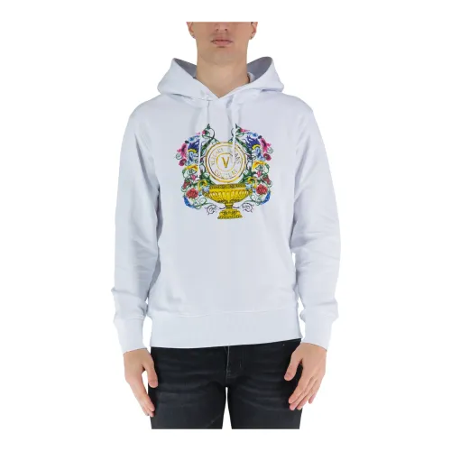 Versace Jeans Couture , Hoodie ,White male, Sizes:
