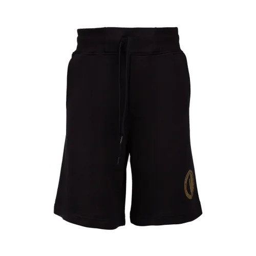 Versace Jeans Couture , Logo Bermuda Shorts ,Black male, Sizes: